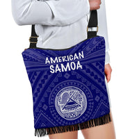 American Samoa Crossbody Boho Handbag - Seal In Polynesian Tattoo Style ( Blue) - Polynesian Pride