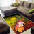 CNMI Area Rug - Humpback Whale with Tropical Flowers (Yellow) - Polynesian Pride