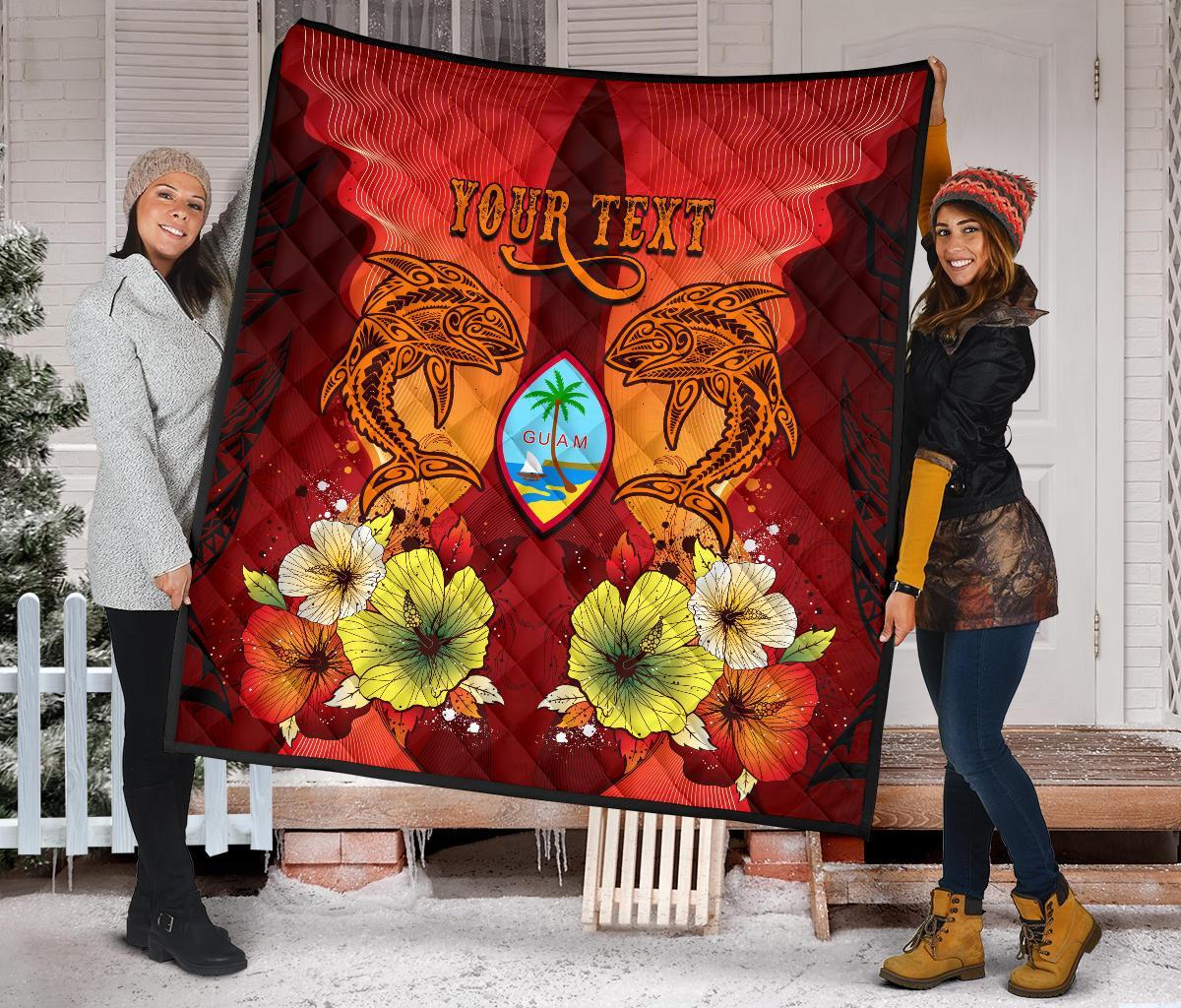 Guam Custom Personalised Premium Quilt - Tribal Tuna Fish - Polynesian Pride