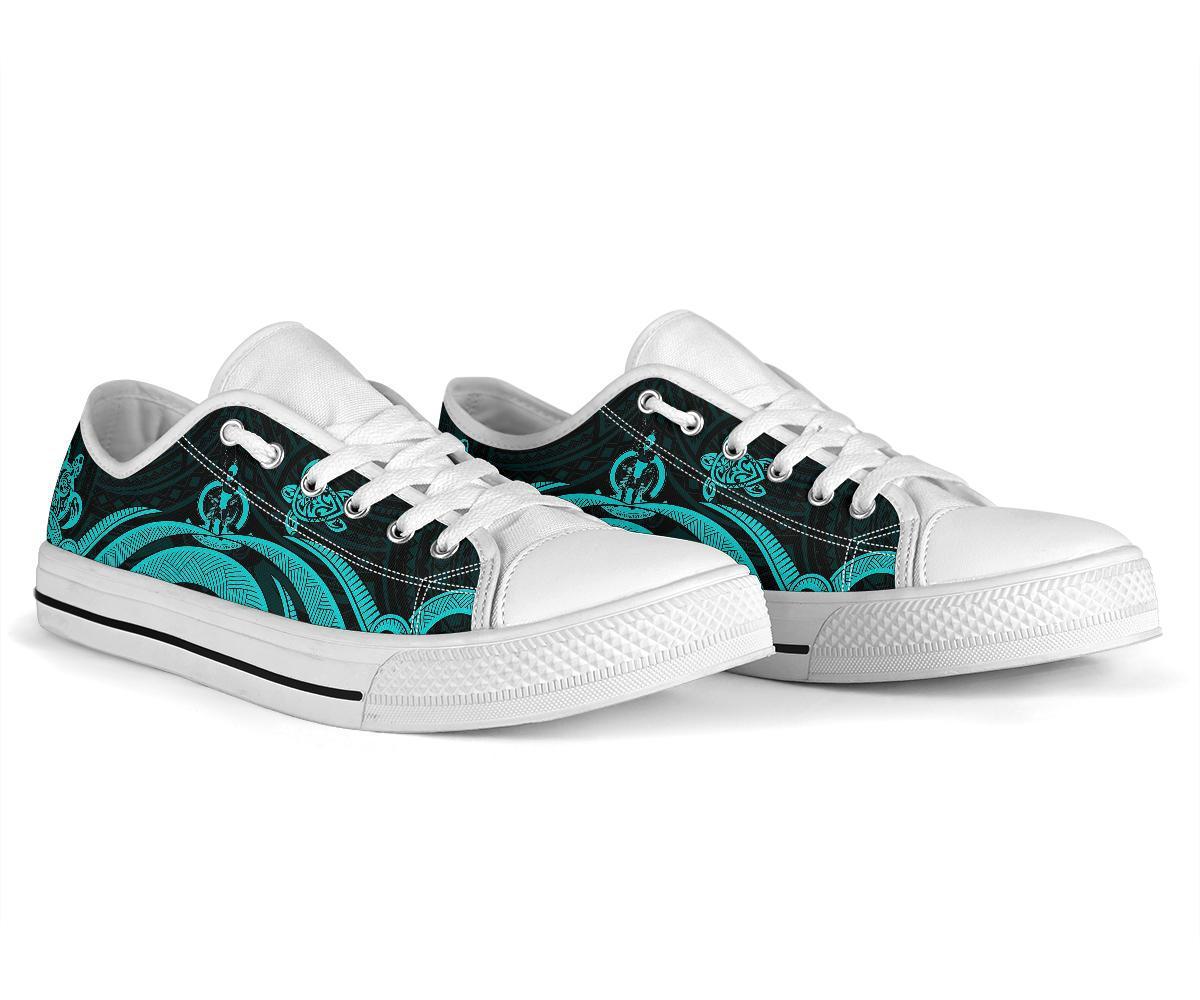 Vanuatu Low Top Canvas Shoes - Turquosie Tentacle Turtle - Polynesian Pride