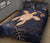 Personalized - Hawaii Kakau Polynesian Turtle Map Quilt Bed Set - Indigo Ver 1 - Polynesian Pride