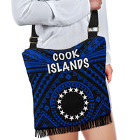 Cook Island Crossbody Boho Handbag - Seal With Polynesian Tattoo Style ( Blue) - Polynesian Pride