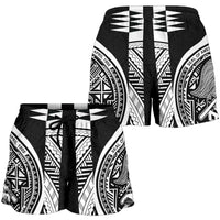 American Samoa Polynesian Women Shorts - Black Armor Tattoo - Polynesian Pride