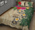 Papua New Guinea Polynesian Quilt Bed Set - Hibiscus Turtle Tattoo Beige - Polynesian Pride