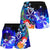 CNMI Women's Shorts - Humpback Whale with Tropical Flowers (Blue) - Polynesian Pride