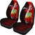 Tuvalu Polynesian Custom Personalised Car Seat Covers - Coat Of Arm With Hibiscus - Polynesian Pride