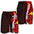 Papua New Guinea Polynesian Men's Shorts - Coat Of Arm With Hibiscus - Polynesian Pride