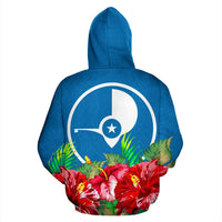 Yap Polynesian Hoodie Flag Hibiscus - Polynesian Pride
