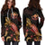 Hawaii Polynesian Hoodie Dress - Turtle With Blooming Hibiscus Gold - Polynesian Pride