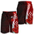 Kosrae Polynesian Men's Shorts - Coat Of Arm With Hibiscus - Polynesian Pride