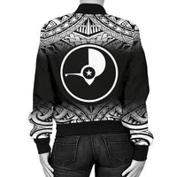 Yap Women's Bomber Jacket - Fog Black Style - Polynesian Pride
