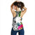 Nauru Custom Personalised Women's Racerback Tank White - Turtle Plumeria Banana Leaf - Polynesian Pride