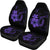 Hawaii Fish Hook Hibiscus Poly Purple Car Seat Covers Universal Fit Purple - Polynesian Pride