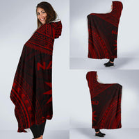 Nauru Polynesian Chief Hooded Blanket - Red Version - Polynesian Pride