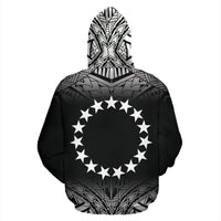 Cook Islands Polynesian Custom Hoodie Fog Black - Polynesian Pride