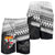 Combo Men Tank Top and Men Short Fiji Rugby Makare And Tapa Patterns White - Polynesian Pride
