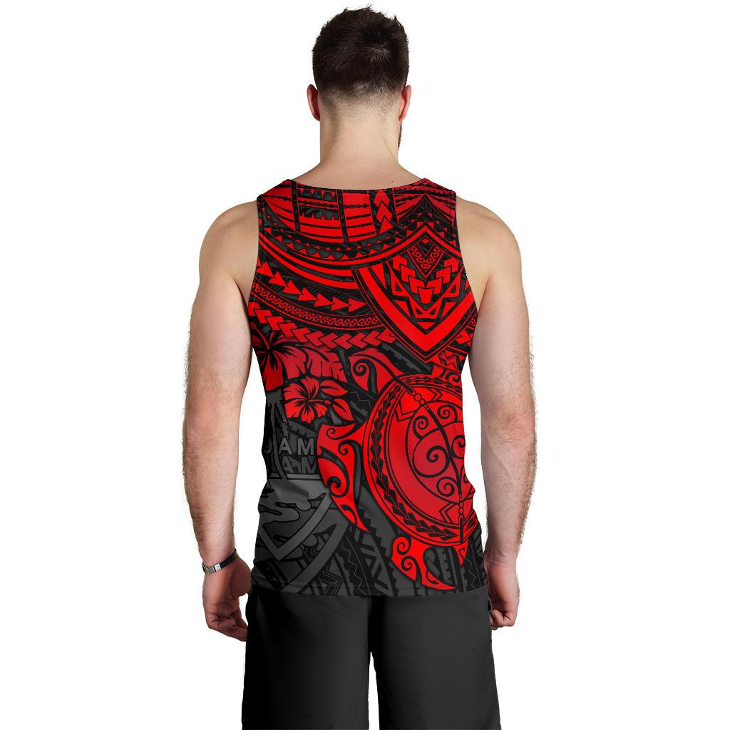 Guam Polynesian Men's Tank - Red Turtle - Polynesian Pride