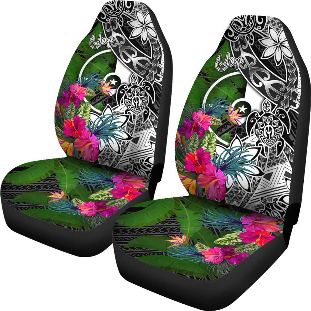 Yap Car Seat Covers - Turtle Plumeria Banana Leaf - Polynesian Pride