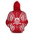 Tuvalu Polynesian ll Over Hoodie Map Red White - Polynesian Pride