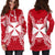 Wallis And Futuna Polynesian Hoodie Dress Map Red White - Polynesian Pride