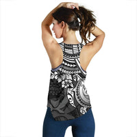 Pohnpei Polynesian Racerback Tank (Women) - Polynesian White Turtle - Polynesian Pride