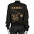 Hawaii Kakau Polynesian Turtle Map Women's Bomber Jacket - Gold - Polynesian Pride