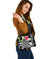 Nauru Polynesian Shoulder Handbag - Summer Plumeria (Black) - Polynesian Pride