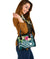 Nauru Polynesian Shoulder Handbag - Summer Plumeria (Turquoise) - Polynesian Pride