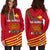 Papua New Guinea Rugby Women Hoodie Dress Coconut Leaves - The Kumuls - Polynesian Pride