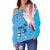 Fiji Polynesian Women's Off Shoulder Sweater - Fiji Flag - Polynesian Pride