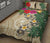 Chuuk Polynesian Quilt Bed Set - Hibiscus Turtle Tattoo Beige - Polynesian Pride