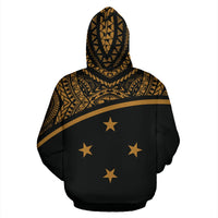 Yap All Over Hoodie Micronesia Curve Gold Style - Polynesian Pride