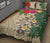 Tuvalu Polynesian Quilt Bed Set - Hibiscus Turtle Tattoo Beige - Polynesian Pride