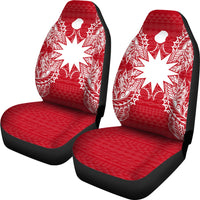Nauru Car Seat Cover - Nauru Flag Map Red White - Polynesian Pride