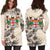 Fiji Hoodie Dress - Fiji Coat Of Arms & Beige Hibiscus - Polynesian Pride