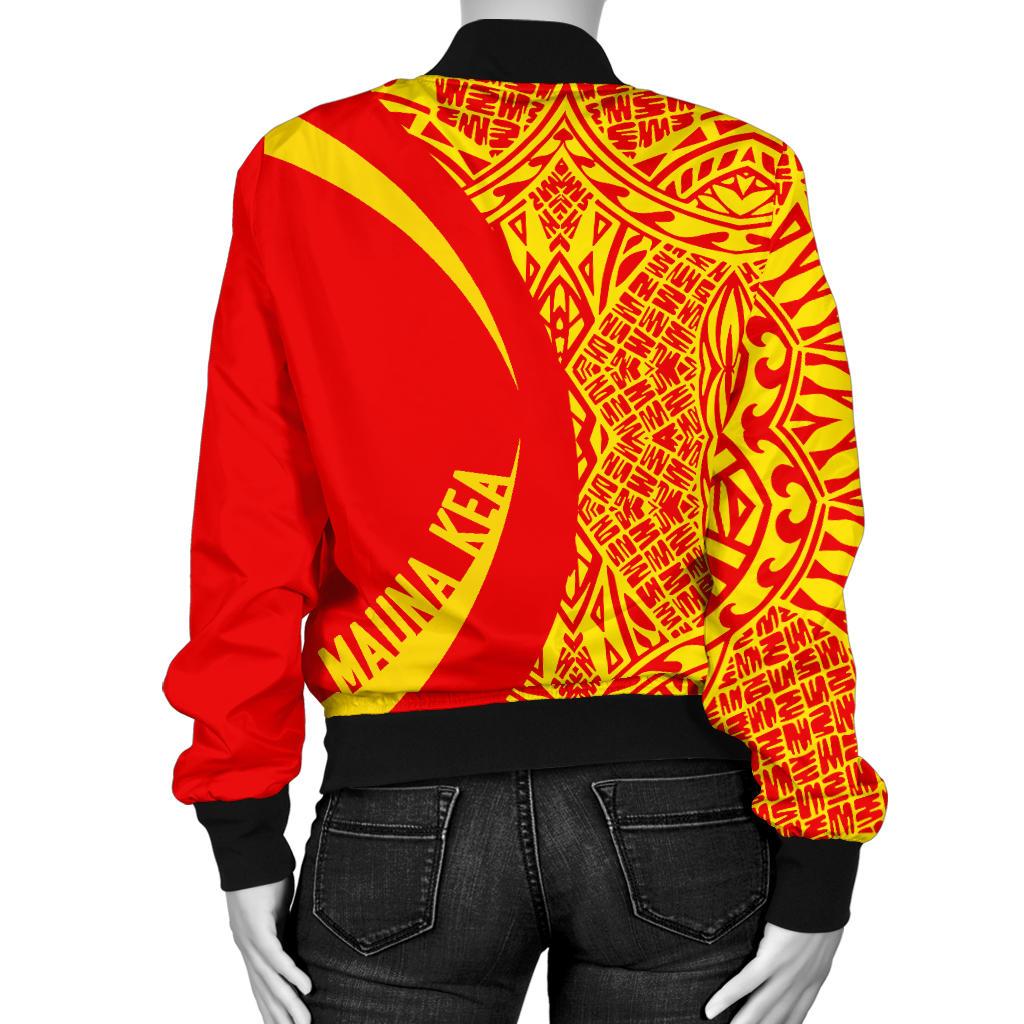Hawaiian Mauna Kea Polynesian Women's Bomber Jacket - Circle Style - Polynesian Pride