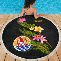 Tahiti Beach Blanket - Plumeria Tribal - Polynesian Pride
