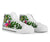 Tuvalu High Top Shoes White - Turtle Plumeria Banana Leaf - Polynesian Pride