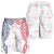 Hawaiian Kanaka Men's Shorts Flag Nation Demodern White AH White - Polynesian Pride