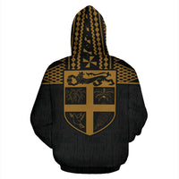 Fiji Polynesian Zip up Hoodie Gold - Polynesian Pride
