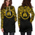 Norfolk Island Women Hoodie Dress - Norfolk Island Coat Of Arms Polynesian Gold Black - Polynesian Pride