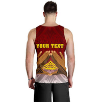 Hawaii Mauna Kea Custom Personalised Men's Tank Top - Hand Sign Symbol - Polynesian Pride