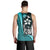Federated States of Micronesia Men's Tank Top Turquoise - Turtle With Hook - Polynesian Pride