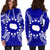 Cook Islands Polynesian Hoodie Dress Map Blue - Polynesian Pride