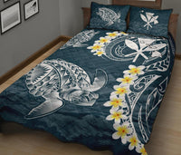 Hawaii Turtle Plumeria Polynesian Quilt Bed Set - Sease Style - Polynesian Pride