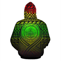 Palau All Over Zip up Hoodie Lift up Reggae - Polynesian Pride