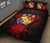 Tonga Polynesian Quilt Bed Set Hibiscus Red - Polynesian Pride