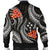 Kosrae Micronesian Men Bomber Jacket - Black Plumeria - Polynesian Pride