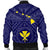 Hawaii Men's Bomber Jacket - Hawaii Kanaka Maoli And Map ( Blue) - Polynesian Pride