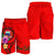 Samoa Polynesian Custom Personalised Men's Shorts - Floral With Seal Red - Polynesian Pride